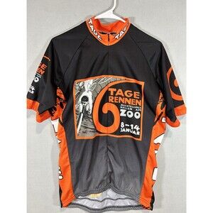 The Retro Image Apparel Mens Large Cycling Jersey 1/4 Zip Tage Rennen Zoo Biking